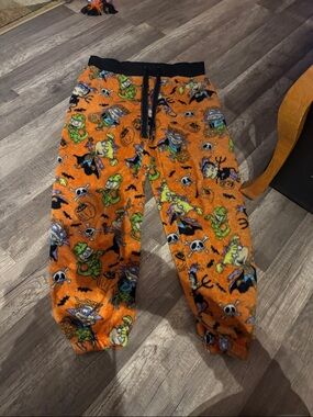 Nickelodeon Orange Halloween Fleece Pajama Bottoms